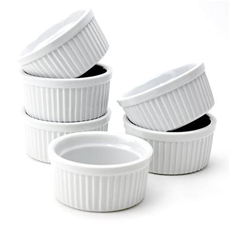 Buy Bamby Bone China 50 ml Ramekin Bowl Set of 6 for Baking or Serving ...