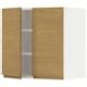 METOD wall cabinet with shelves/2 doors, white/Vallstena white ...