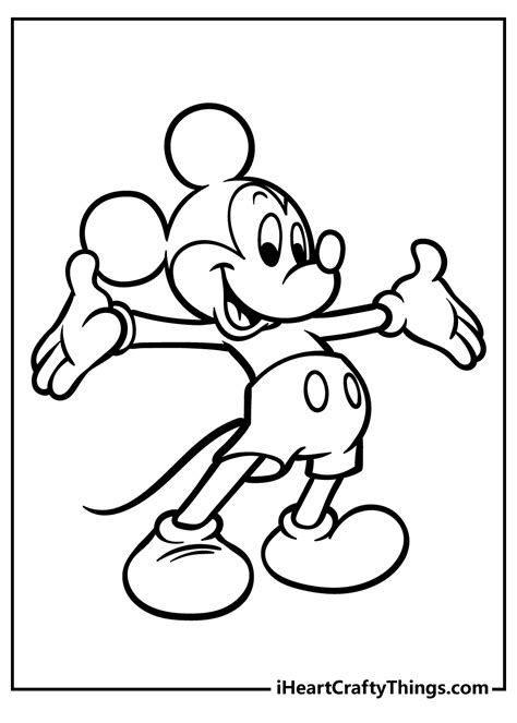 Outline Of Mickey Mouse