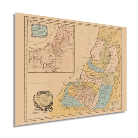 Buy HISTORIX Vintage 1760 of the Land of Canaan or Holy Land - 18x24 ...
