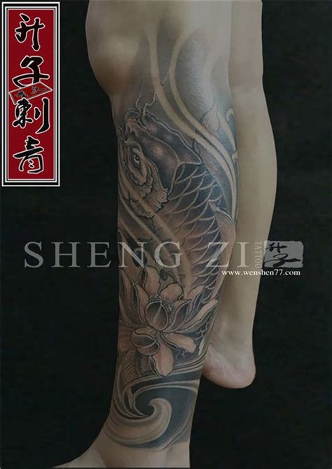 女生小腿纹身_上海纹身 上海纹身店 上海由龙纹身2号工作室