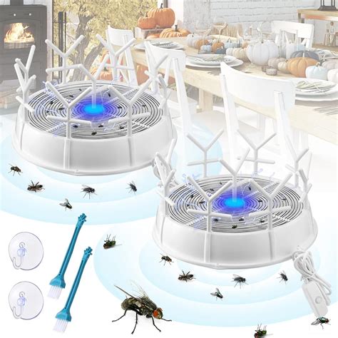 Amazon.com : Qualirey 2 Pcs Electric Fly Trap Pest Device Fly Trap for ...
