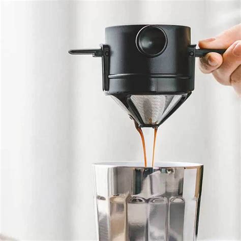 Pour Over Coffee Dripper Stainless Steel Coffee Filters Reusable ...