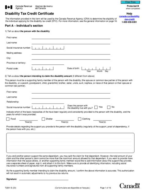2023-2026 Form Canada T2201 E Fill Online, Printable, Fillable, Blank ...