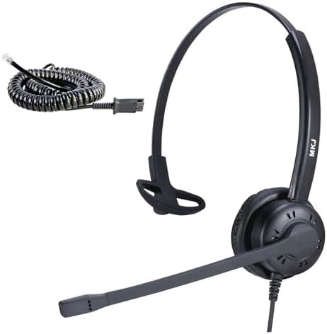 RJ9 Telephone Headset for Cisco IP Phone Call Center Headset with Noise ...