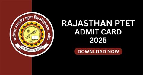 Rajasthan PTET Admit Card 2025 Out, Steps to Download Hall Ticket Here