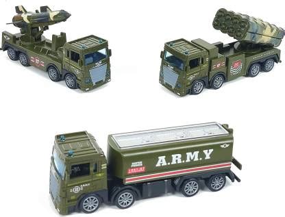 Mastermart Die Cast Military Truck, Military Rocket Launcher & Missile ...