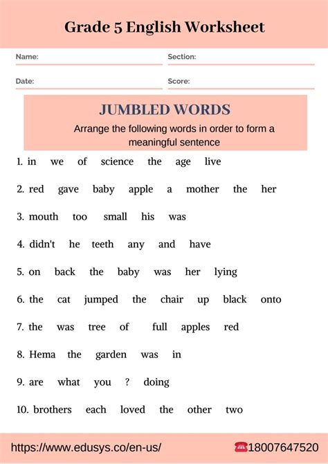 English grammar worksheet pdf for 5th grade students by nithya - Issuu ...
