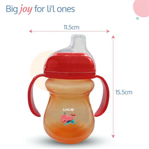 LuvLap Moby Little Spout Sippy Cup, 240Ml, Orange – Smart Baby