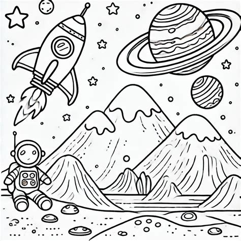 Space Coloring Pages 18 Printable for Free Download
