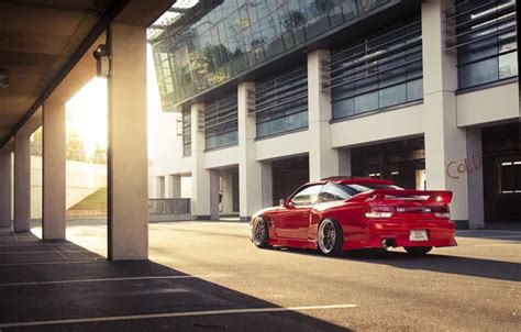Wallpaper car, tuning, red, Nissan, tuning, rechange, nissan 180sx for ...
