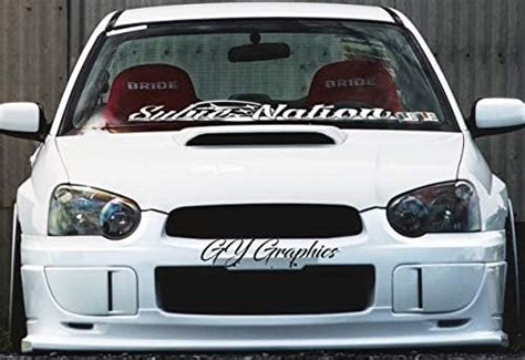 Gy Vinyl Arts Subie Nation Windshield Decal Car Sticker Banner Graphic ...