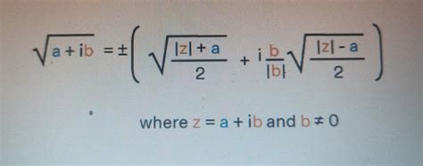 square root of complex no. ? - Brainly.in