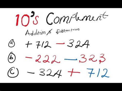 Image result for How to Find 10s Complement