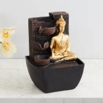 Alpine Textured Buddha Fountain | Multicolour | Poly resin