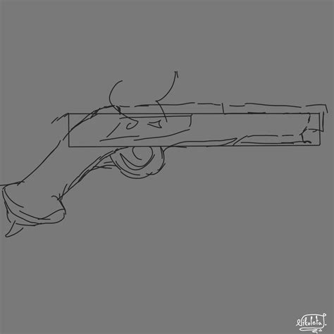 Flintlock Pistol Drawing