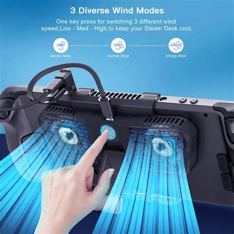 JYS JYS-SD006 For Steam Deck / Nintendo Switch / OLED Cooling Fan Dual ...
