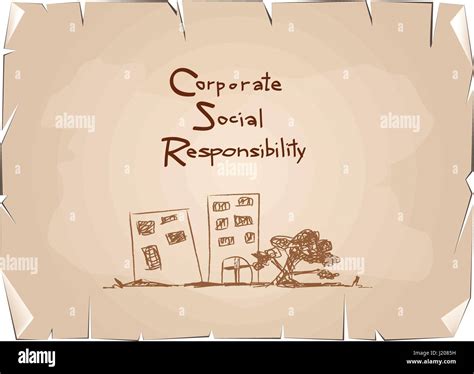 Business Concepts, Green Paper with CSR Abbreviation or Corporate Social Responsibility Achieve ...