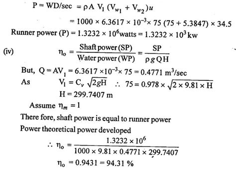 Previous Year Anna University Solved Problems - Turbines | Fluid ...
