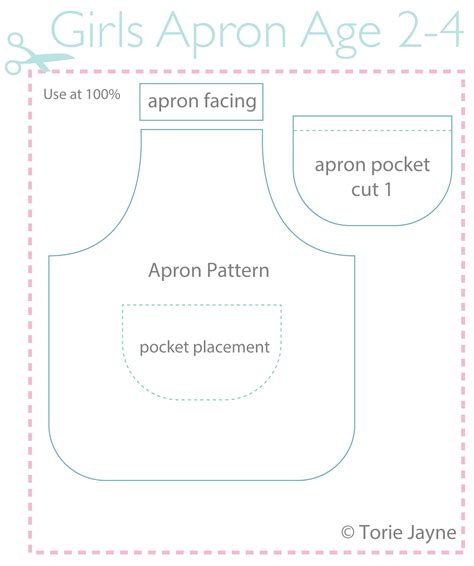 Image result for Girls Apron Pattern