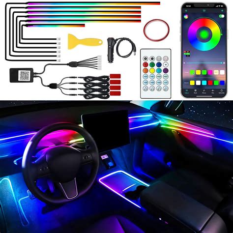 Snapklik.com : QVEVDACAR Acrylic Interior Car LED Strip Light ...