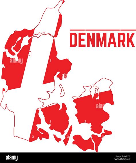 Flag and map of Denmark Stock Vector Image & Art - Alamy