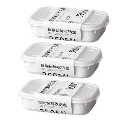 3pcs Fridge Storage Containers Food Storage Box Stackable Food ...