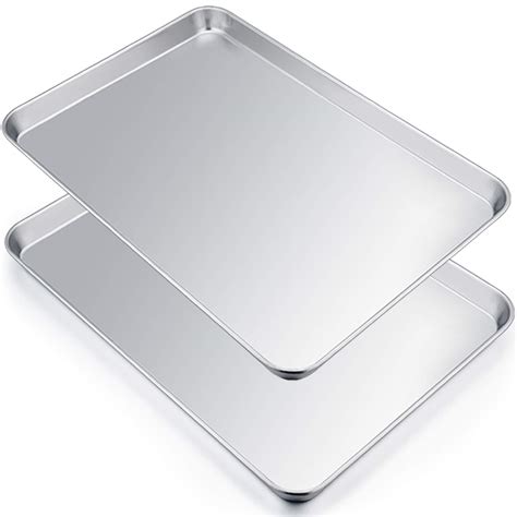 Amazon.com: Extra Large Baking Sheet Set of 2, P&P CHEF Stainless Steel ...
