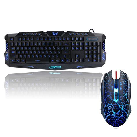 Amazon.in: Buy MFTEK Game LED Backlit Wired Gaming Keyboard and Mouse ...