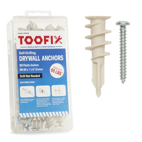 Self Drilling Drywall Anchor Kit Wall Anchors And Screws Drywall ...