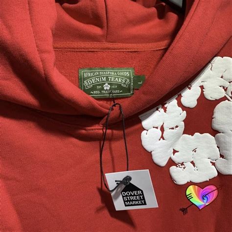 Red Denim tears Hoodie Message before buying - Depop