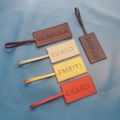 Buy Personalised Vegan Leather Name Tag Online – The Style Salad