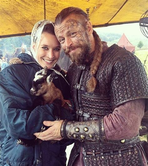 Josefin (Astrid) & Peter (King Harald) from......Vikings.....nice photo! | Vikings ragnar ...