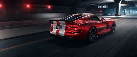 Download wallpaper 2560x1080 dodge viper srt, dodge, sportscar, red ...