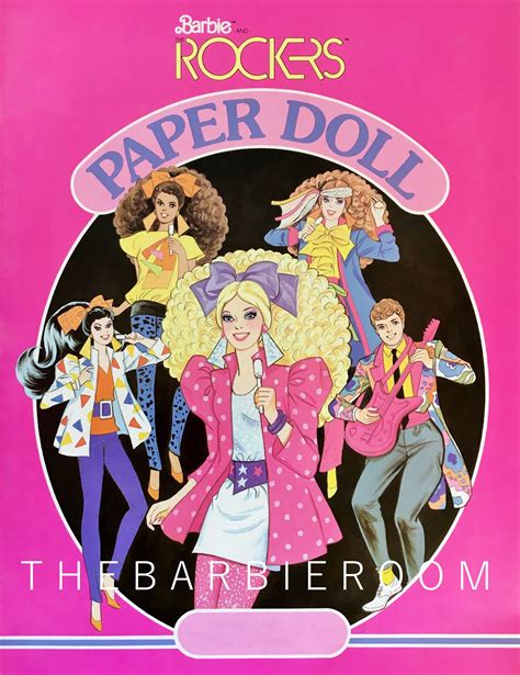 1986 Barbie and The Rockers Paper Doll Book Illustration | Barbie paper ...