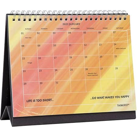 AccuPrints Flower Design Desk Calendar 2023 (5.8x8.2) inch 12 Pages ...