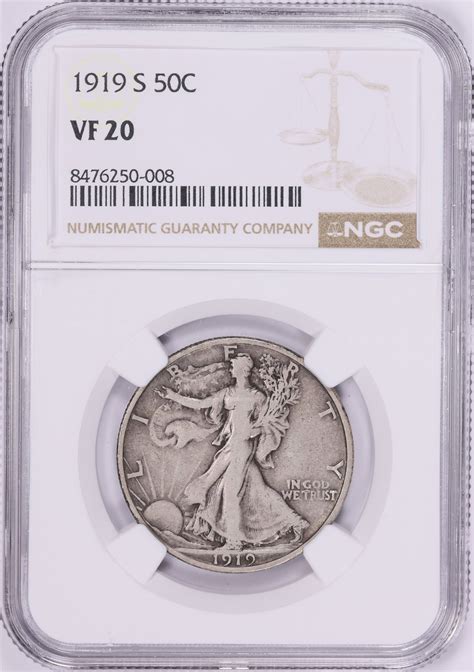 1919-S Walking Liberty Half Dollar NGC VF-20 (Item 1917748 ...