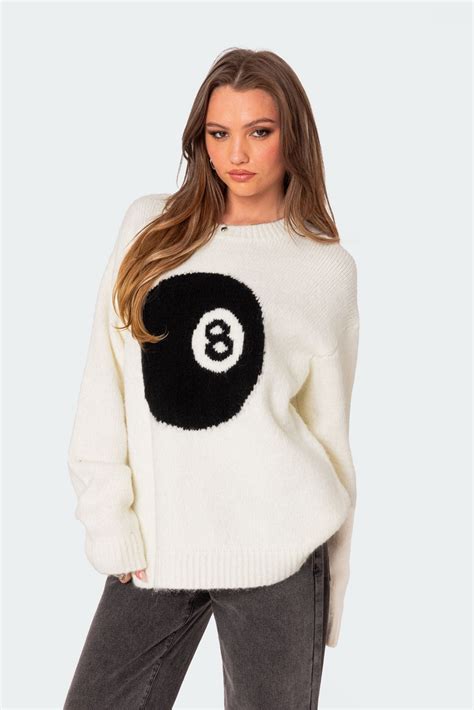 Magic 8 Oversized Chunky Knit Sweater – edikted