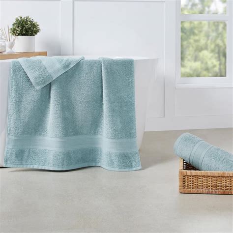 Buy TRIDENT Soft and Plush Blue Solid Cotton Bath Towel - 90x180 cm ...