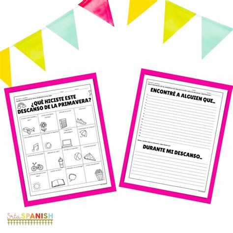 Plans for After Spring Break in Spanish Class - Srta Spanish