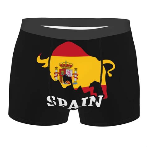 Essence Of Spain Map Flag Boxer Shorts For Men 3D Printed Male Spanish ...