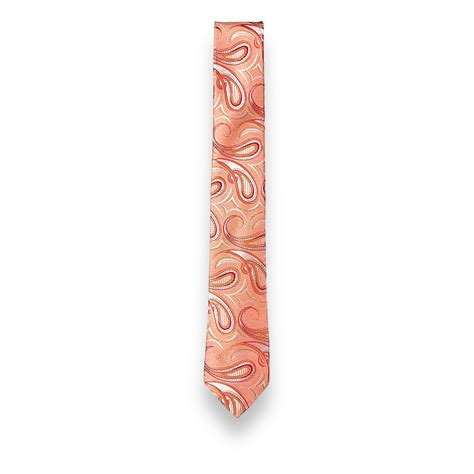 Pearl Peach Paisley Tie – Tie Benon