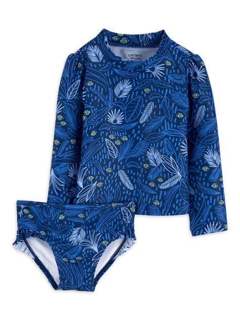 Carter's Child of Mine Toddler Girl Rash Guard Swimsuit Set, Sizes 12M ...