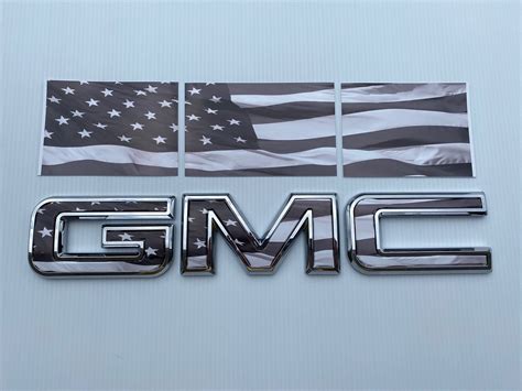 2019 2020 2021 gmc sierra truck american rear tailgate emblem overlay ...