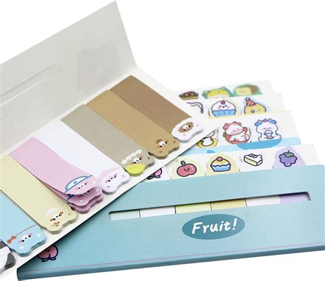 Buy 8 Pack Cute Cartoon Animal Sticky Notes Page Flags Index Tabs Self ...