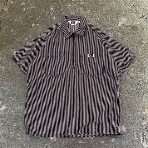 90s BEN DAVIS stripe half zip shirt【仙台店】 | What’z up