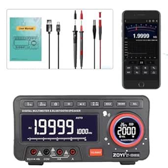 Zoyi 5566SE Digital Multimeter with Bluetooth Speaker, AC/DC Voltage ...