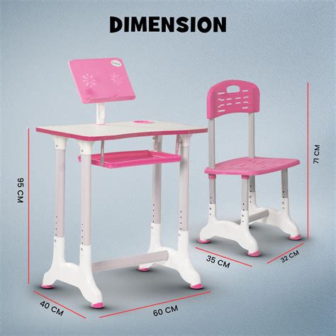 BAYBEE Kids Multi-Functional Desk and Chair Set with Adjustable Height ...