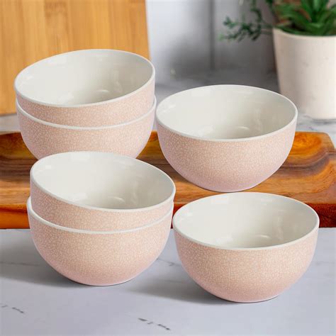 Buy Anko 5.5" Bella Glazed Stoneware Bowls - Set of 6 | Premium ...