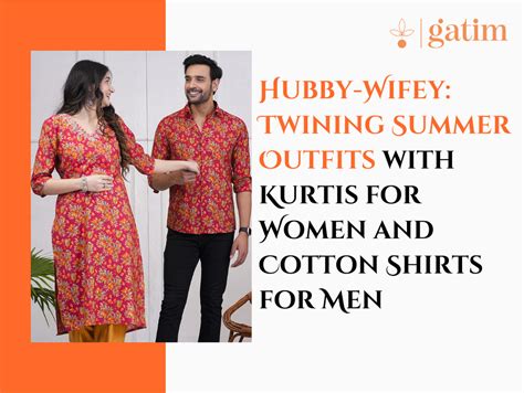 Hubby-Wifey: Twining Summer Outfits with Kurtis for Women and Cotton S
